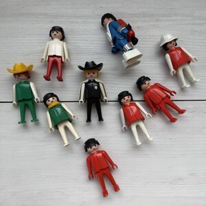 Playmobil Geobra Vintage 1974 People Figures Lot - 9 People